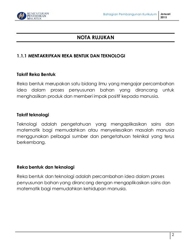 Nota Ringkas Rbt Tingkatan 2 - Reka Bentuk Elektronik Rbt Tingkatan 2