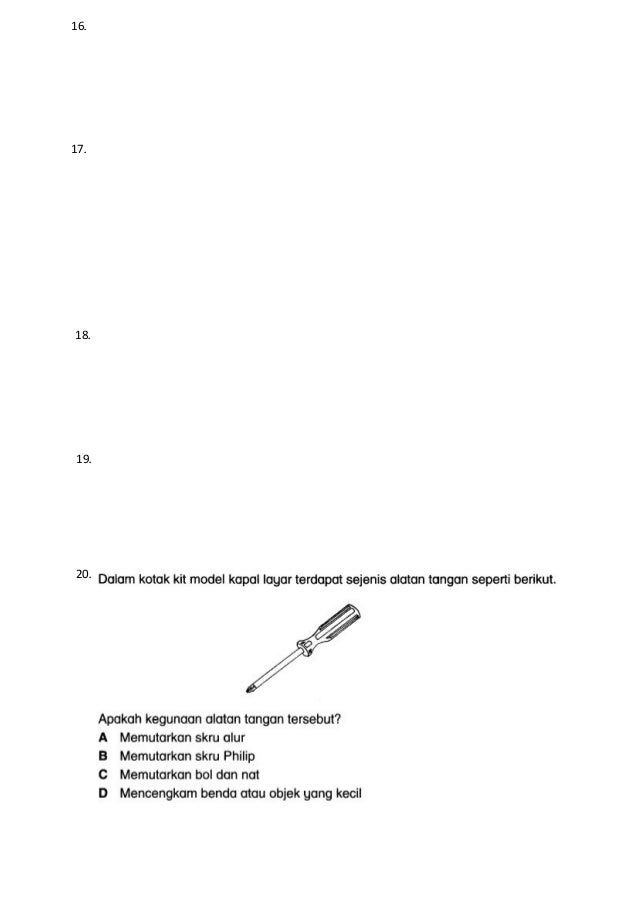 Ujian Rbt Tahun 4