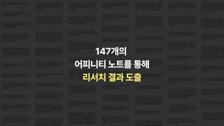 서브웨이UI/UX개선프로젝트 PageNumber
홈빠른적립을위해홈화면에서QR코드를꺼내
고싶다.
같은상황이어도원하는게다르기때문에세분
화가필요하다.(같은다이어트상황이어도누군
가는칼로리를,누군가는단백질함량등을더신
경쓸수있음)
메뉴조합을추천받아도,소스나빵등이맘에들
지않는경우가많다.이때수정하지못하면아무
리추천받았어도별로주문하고싶지가않다.때
문에메뉴조합을추천받아도이를내입맛에맞
게한번더커스텀할수있었으면좋겠다.
나의과거주문기록혹은내가설정한나의입맛
을기반으로메뉴를추천받고싶다.근거가확실
하기때문에메뉴추천에대한신뢰도가높아질
것같고,메뉴실패가능성도줄일수있을것같
다.
입력은귀찮고뭐라고표현해야할지애매하기
때문에검색어입력과정없이칼로리,영양 성분
,맛등의필터를걸어서내가원하는조건의메뉴
만 보아서볼 수있었으면좋겠다.
원활한메뉴선택을위해외부 채널로의이탈없
이앱 내에서다른사람들의리뷰를보고싶다.
주문단체 주문시 메뉴조합할게많고복잡해서
주문하기힘들다
매장 상황으로인해주문이취소되거나하염없이
기다리는일이없도록대기인원수,예상준비 시
간 등매장 실시간 정보를알려주는기능이있었
으면좋겠다.
보통 끼니를챙기기위해주문하므로,시간대별
메뉴추천을통해메뉴탐색에대한시간과노력
을줄이고싶다.
거의매번같은사항을요청하는데,이를매번입
력하다보니 귀찮다.때문에이전에적었던요청
사항을그대로불러와서더편하게주문하고싶
다.
주문시 빵파기등메뉴선택지에나와있지않은
개인적인 요청을자주하는데매번요청사항에
같은요청사항을적어야하는게불편하다.(빵파
주세요,야채 추가해주세요)
메뉴카테고리명이너무추상적이라 어떤메뉴
가어떤카테고리에있는지전혀예측할수없어
불편하다.
요청사항을기입할수있어도입력 글자수가한
정되어있어불편하다.원하는만큼요청사항을
말할수없는경우가있다.
주문시 빵파기,야채 추가옵션이없어서항상
요청사항란에적어야하는게매우불편하다.또
한,이요구사항이주문에잘반영됐을지도의구
심이든다.대면주문은직접확인할수있어서안
심이되는데비대면주문은요청사항이제대로
반영됐는지확인이불가하기때문에불안하다.
결제직전주문정보 확인 시 수정이가능했으면
좋겠다.실수로선택했거나,마음이바뀌는경우
가있기때문이다.
보통 소스하나만 선택하는경우는별로없으므
로,어떤소스와어떤소스가어울리는지주문시
추천소스조합에대한정보를알고싶다.
주문과정중제대로고른게맞는지,빠뜨린것은
없는지가끔헷갈릴때가있기때문에이에대한
정보가실시간으로보여졌으면한다.(ex.내가
빵은뭘골랐더라?내가소스는뭘골랐더라?)
주문완료후내주문이어느단계에와있는지정
확히알 수없다.그래서언제쯤준비가완료될지
예측할수도없어초조할때가있다.때문에주문
완료후배민처럼시각적단서가있는실시간 주
문현황을보고싶다.
메뉴조합을할때빵,소스의이름이너무생소하
기때문에재료에대한부연설명이있었으면좋
겠다.
재료가쌓이는듯한애니메이션자체는시각적으
로재밌고,내가조합한메뉴를한눈에볼 수있
어서주문정보 확인 측면에서도유용할것같다.
주문하고바로가면기다려야 할때가많다.기다
리는시간을조금이라도줄이고자미리주문해놓
고내가원하는시간에픽업을하고싶다.
대면주문과동일한순서로주문할수있었으면
좋겠다.순서가다르다보니 기대하는단계가나
오지않아헷갈리기때문이다.
해산물이땡기는날은해산물 관련 메뉴,매콤한
게땡기는날은메콤한메뉴,치킨이땡길 땐 치킨
이들어간 메뉴등내가먹고싶은"재료별추천
메뉴"나"베지테리안메뉴"가있으면좋겠다.
내가선호하는메뉴나구성이정해져있는상태로
주문을하러들어가기때문에,이시간대추천메
뉴등데일리루틴에맞춘 메뉴를추천받는다면
별로의미가없을것같다.추천메뉴보다는세일
메뉴나내가좋아하는제품이세일하면알려줬으
면좋겠다.

굳이찾아서찾지않아도홈화면에서메뉴선택
을도와주는컨텐츠가있으면좋겠다.(메뉴추천
등)
늘먹던메뉴조합이아니라면정보가필요한데,
이때앱을이탈하지않고앱 내에서다른사람들
의메뉴조합을보고싶다.
시간이랑상관없이먹고싶은것을주문하기때문
에이시간대추천메뉴는 별로일것같은데,특
별히먹고싶은게없거나새로운메뉴에도전할
때는추천을받고싶을것같다
픽업 주문시 ‘픽업 시간 설정’기능이있으면바
쁜출근시간이나점심시간에여유롭게이용이
가능할것같다.
늘먹던메뉴외 다른메뉴들은생소하기때문에
주문시 해당메뉴에어울리는조합을추천받고
싶다.
이시간대메뉴를추천받으면남들도이시간대에
이걸 먹는구나하고생각할것같다.위치는홈화
면이어울리고추천방식은모든사람에게보편적
인 추천이아니라 개인 맞춤으로하는게좋다.
보통 소스를하나만 뿌리는경우는없기때문에
주문할때소스조합을추천받고싶다
이시간대추천메뉴를받는것은좋지만,너무홍
보같은느낌이나서내가원하지도않는데굳이
정보를제공받고싶지않다.내가원할때만 보고
싶다.
음식을고를때리뷰를많이참고하는편이라 리
뷰순에근거한추천이나,오늘/이번주/이달의베
스트리뷰를보여줬으면좋겠다.내취향에맞춘
추천정보 말고타인의선택 기준으로도추천해
주면좋겠다.
메뉴상세카테고리를바꾼다면육류,채소,매운
맛의정도로구체적으로표시했으면좋겠다.
서브웨이메뉴카테고리구성을지금처럼추상적
으로표현하는것이아니라 맛이나재료로구분
하면좀더예측이쉬울것같다.(어느메뉴가어
떤카테고리안에있는지)
주문조회내역에서잘주문이되었는지,배달이
언제오는지를확인했으면좋겠다.
직장인이라 다같이주문할때가있는데한번에
2명이상의메뉴를주문해야할때메뉴조합이너
무복잡하고길어서귀찮고힘들다.
주문을하고나면현황이매우궁금하기때문에
현재주문현황을배민처럼시각적으로자세하게
확인하고싶다
소스에대한맛설명,소스에들어간 메인 주재료
가뭔지알 수없어서네이버에검색하여찾아야
해서번거롭고불편하다.(그메뉴와소스가꿀조
합이라고해도마요네즈가첨가된걸 못먹으면
해당소스는먹을수없기때문에)
메뉴소개에서가격을확인할수없어서
편하고카테고리분류가생소해서카테고
어떤메뉴가있는지모르겠다.익숙한구
카테고리메뉴를분류해줬으면좋겠다.
야채,새우등)
메뉴별카테고리에이미지썸네일비중이
커서원하는메뉴찾는데스크롤을많이
하고 UI드롭다운방식이라 불편하다.프
이트/클래식 /프리미엄카테고리명이
치 메뉴명이랑매칭이안된다.
메뉴상세카테고리는있는줄몰랐고,알
이름이추상적이라서무슨메뉴를뜻하는
서도움이될것같지않다.
요즘에는선택해야하는게많으니까그럴
지치는데이시간대추천메뉴를제공해준
번은볼 것같다.급하게점심먹어야 할때
이없을때,새로운메뉴에도전하고싶을
될것같다.지금 인기메뉴를 

"한번드셔보시겠어요" 하는말과함께
어갈수있도록하면좋을것같다
원하는메뉴를빨리찾을수있도록카테
맛이나재료,가격등예측가능하고대중
어로바꾸고싶다.
온보딩화면은그냥당연히필요하겠거니
고기꺼이따르는편이다.귀찮을때는그
는편이다
마이페이지는포인트를확인하는용도로
는데보통 메뉴바에서확인가능해서마이
에들어가는일은별로없다.
마이페이지에나의커스텀메뉴,이전주
바로주문하기기능이있으면빠른주문
이될것같다.
가끔포인트확인하기위해마이페이지에
고잘들어가지는않는다.마이페이지에
주문하는메뉴를보여주고,쿠폰을많이
다면앱을좀더자주사용할것같다.
다이어트,야식,직장인 단체 메뉴등메뉴탐색
이필요한상황마다추천받고싶은메뉴가다르
고,같은상황이어도세분화된메뉴추천이필요
주문시 파내기,소스한줄만 뿌리기같은요청사
항을가끔요청하긴하지만 내개인적인 사항이
기때문에추가요청을하는거에대한번거로움
은없다.
적립,혜택 등의이유도이유지만 대부분의사용
자들은근본적으로미리주문하고대기없이픽업
하기위해서비대면선주문서비스를이용한다.
기다리기가지루하다거나,다음일정이있는등
시간을아끼고싶기때문이다.
거의항상요청하는것이같은데,매번같은요청
사항을일일이작성하다보니 귀찮다.
패스트서브(포장주문)/홈서브(배달주문)네이밍
자체가직관적이지않아서헷갈린다.
다른재료에비해야채는선택지가않아일일이
다선택해야 해서불편하다.
타인의메뉴조합중에서현재가장 인기있는게
시물만 따로모아보고싶다.가장 인기있는게시
물에올라온메뉴조합이맛있을것같아서.
내가원하는메뉴관련 리뷰나먹고싶은재료에
대한조합방법을알고싶을때가분명있을것이
므로,필터를걸거나검색을이용해서원하는정
보만 볼 수있었으면좋겠다.
다른메뉴조합에대한호기심이강하다.하지만
메뉴조합이복잡하고,들인 수고에비해맛에대
한확신이없기때문에쉽사리도전하지못하고
새로운메뉴조합에대한진입장벽이높은편이
다.
내가원하는메뉴가정확할때에는,여러번페이
지를거치지않고바로해당메뉴에도달할수있
도록검색 기능이있었으면좋겠다.
메인화면에서MY정보(나의커스텀메뉴,적립
금 현황,혜택 등)를보고싶다.
주문뿐만 아니라,메뉴에대한기본적인 정보를
보기위해앱에들어가기도하므로이를앱 내에
서볼 수있었으면좋겠다.
이전에먹었던메뉴를그대로주문할때가많은
데,또같은과정을거치면너무귀찮다.때문에
이전주문정보를그대로불러와서주문과정을
좀더간단하게하고싶다.
홈화면에추천메뉴가많으면지나치게제품 홍보
를하는것같고,정보가많으면헷갈려서선호하
지않는다.때문에메뉴나주문같은과정이아니
라면나머지정보들은전부 보고싶을때만 보고
싶다.
합리적인 소비를위해이벤트,프로모션등의정
보를어플내에서알고싶다
빵파기등의요청사항은늘똑같은데이것을주
문할때마다작성해야해서불편하고귀찮다.
주문시 야채 전체 선택이없어서불편하다.빼는
거없이그냥디폴트로먹는데일일히눌러야 해
서불편하다.
야채 종류가많은데일일이선택하는게너무귀
찮아서그냥제외할야채를선택하고싶다.
야채는소스나빵과는달리많이선택하기때문
에넣을야채를일일이다선택하는것이불편하
고귀찮다.
메뉴를고르고내가바꾸고싶은옵션만 바꿀수
있는간소화된기능이있으면좋겠다.하지만 구
체적인 옵션설정이안되면만족도는떨어질것
같다.
메뉴별카테고리구성을고기종류별,다이어트,
칼로리낮은메뉴,자주찾은메뉴로바꾸면탐색
하기편할것같다.
서브웨이메뉴카테고리구성이클래식/프리미
엄이런식으로구성되어있는데,카테고리명이생
소하고하나도직관적이지않아어느메뉴가어
느카테고리안에있을지모르겠다.
147개의 

어피니티노트를통해

리서치결과도출
 