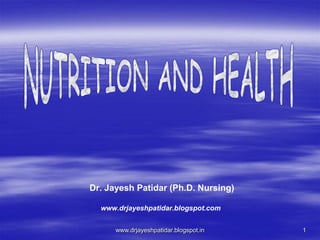 1
Dr. Jayesh Patidar (Ph.D. Nursing)
www.drjayeshpatidar.blogspot.com
www.drjayeshpatidar.blogspot.in
 