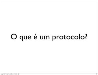 O que é um protocolo?



segunda-feira, 6 de fevereiro de 12       37
 