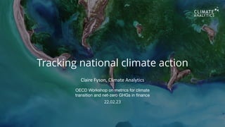 Tracking national climate action
Claire Fyson, Climate Analytics
OECD Workshop on metrics for climate
transition and net-zero GHGs in finance
22.02.23
 
