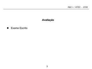Avaliação Exame Escrito  