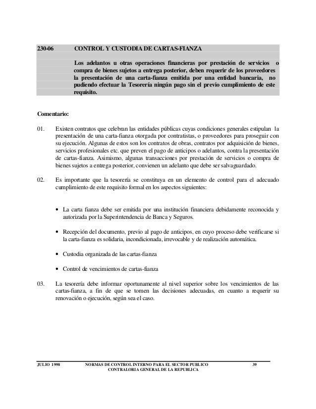 Rc 072 98 cg normas control interno obras públicas