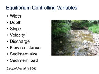 Bankfull Stage“corresponds to the discharge at which channel maintenance is the most effective, that is, the discharge at which moving sediment, forming or removing bars, forming or changing bends and meanders, and generally doing work results in the average morphologic characteristics”  (Dunne and Leopold,1978)Stream Corridor Restoration: Principles, Processes, and Practices. 1998. Federal Interagency Stream Restoration Working Group.