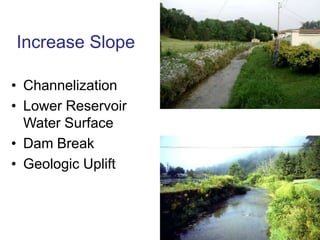 Changes in sediment load