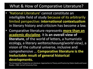 Comparative Literature Studies | PPTX
