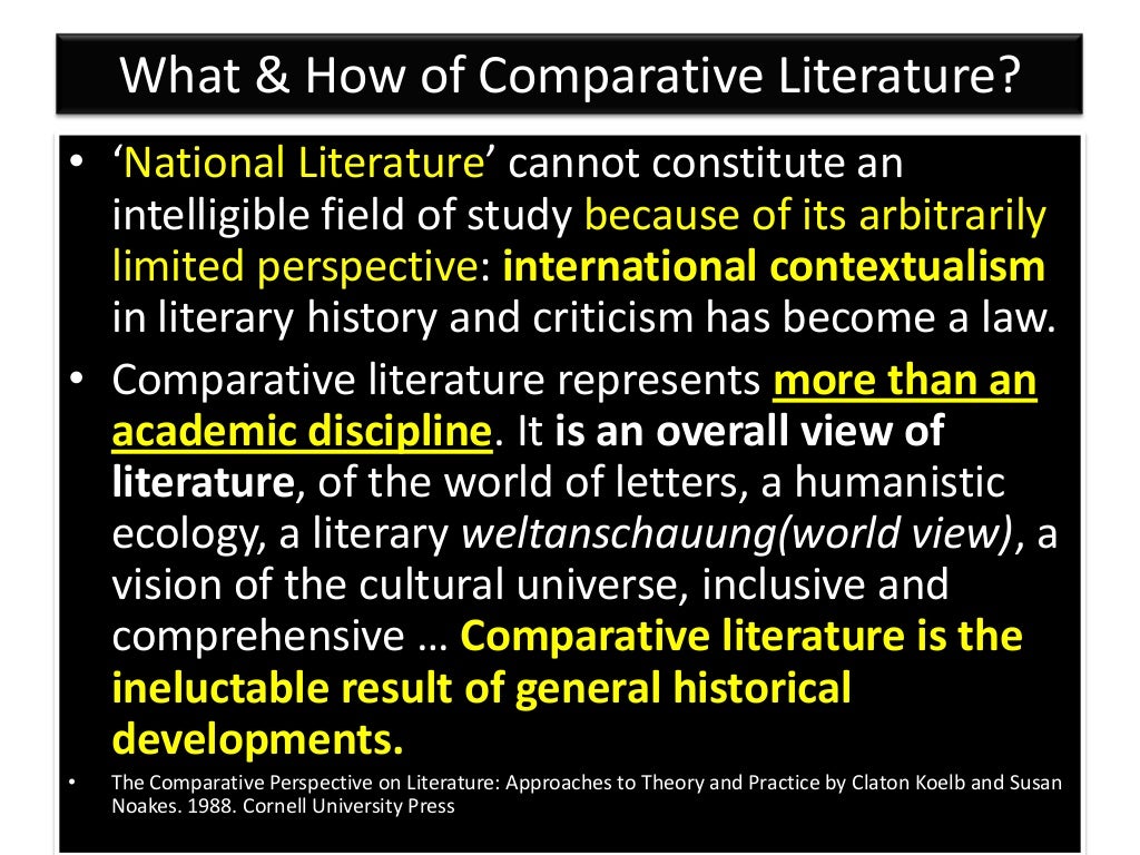 Comparative Literature Studies