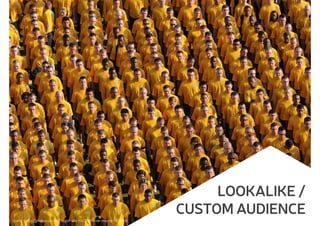LOOKALIKE /
CUSTOM AUDIENCE
Quelle: https://pixabay.com/de/segler-alle-h%C3%A4nde-marine-903044/
 