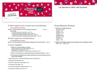 Les réponses en détail, côté Grossistes
 