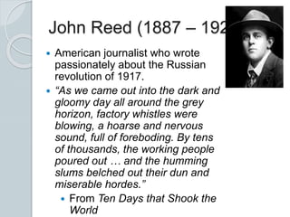 John Reed (1887-1920), American Experience, Official Site
