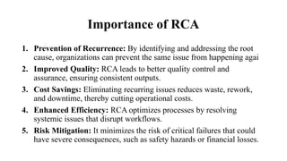 RCA (ROOT CAUSE ANALYSIS) FOR QUALITY CONTROL IN HEALTH CARE | PPTX