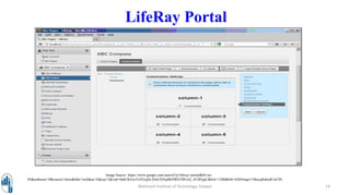 LifeRay Portal
Walchand Institute of Technology, Solapur 14
Image Source :https://www.google.com/search?q=liferay+portal&hl=en-
IN&authuser=0&source=lnms&tbm=isch&sa=X&sqi=2&ved=0ahUKEwiTnYGqlsLfAhUDXq0KHWkYBUcQ_AUIDygC&biw=1280&bih=626#imgrc=MucqlhdnaR1nCM:
 