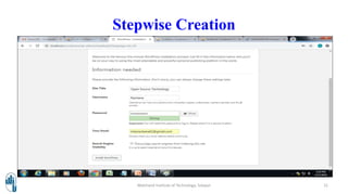 Stepwise Creation
Walchand Institute of Technology, Solapur 21
 