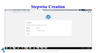 Stepwise Creation
Walchand Institute of Technology, Solapur 22
 