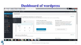 Dashboard of wordpress
Walchand Institute of Technology, Solapur 24
 
