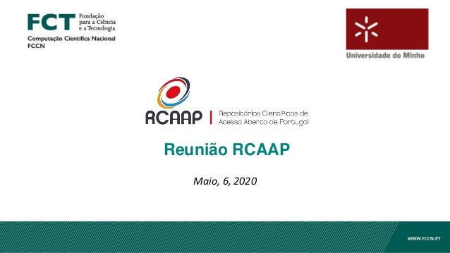 Reunião RCAAP
Maio, 6, 2020
 