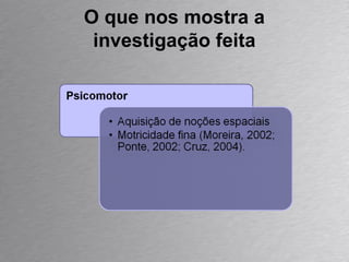 O que nos mostra a investigação feita 