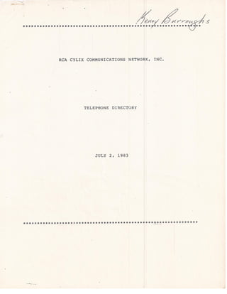 Rca cylix phone directory july 2 1983