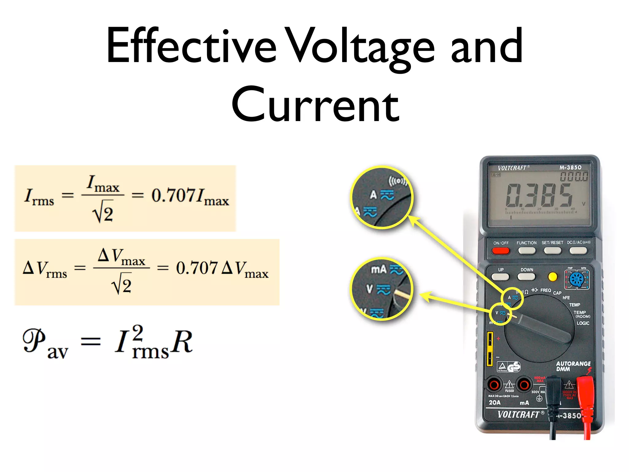 Effective Voltage and
       Current
 