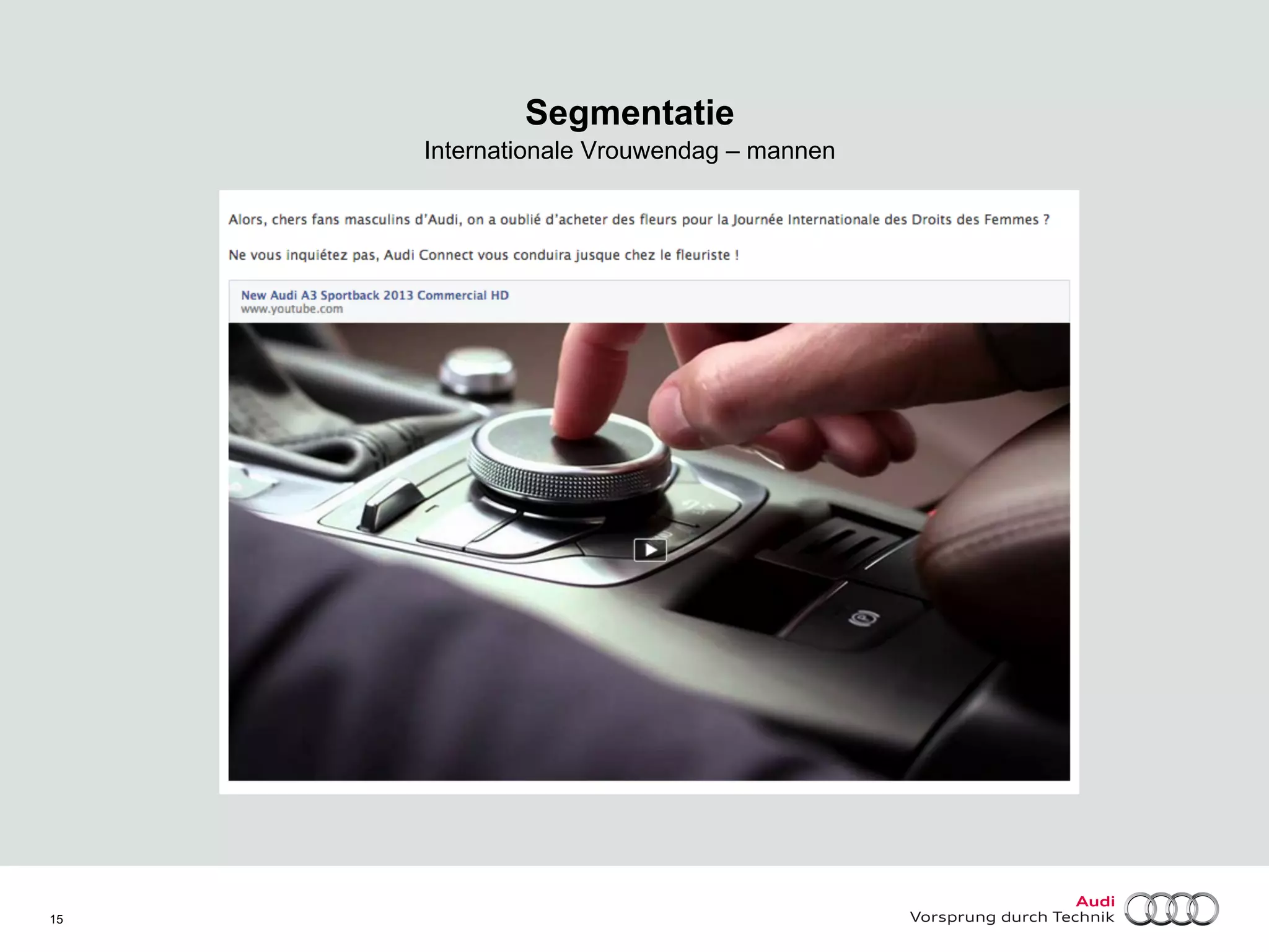 Segmentatie
Internationale Vrouwendag – mannen

15

 