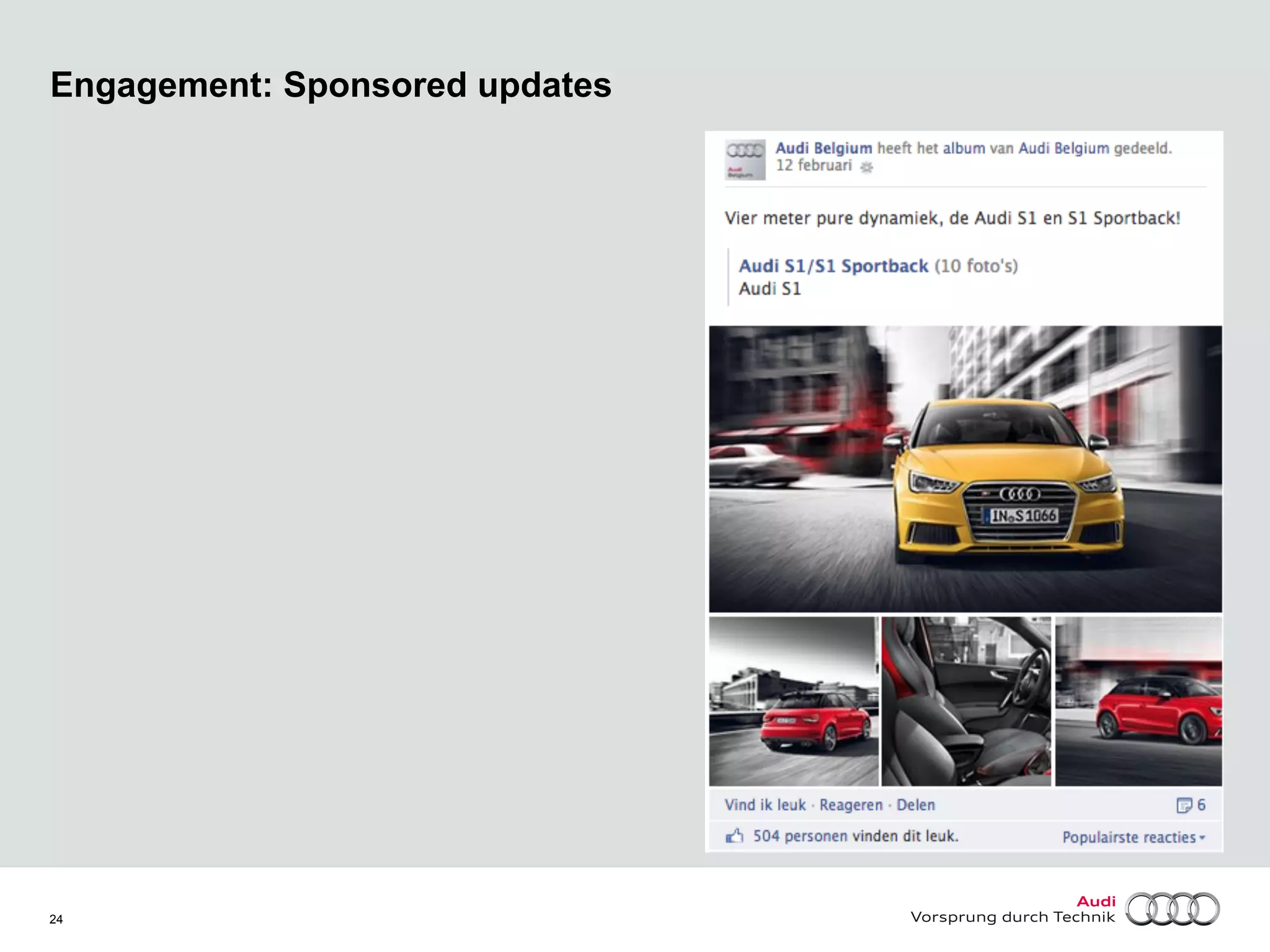 Engagement: Sponsored updates

24

 