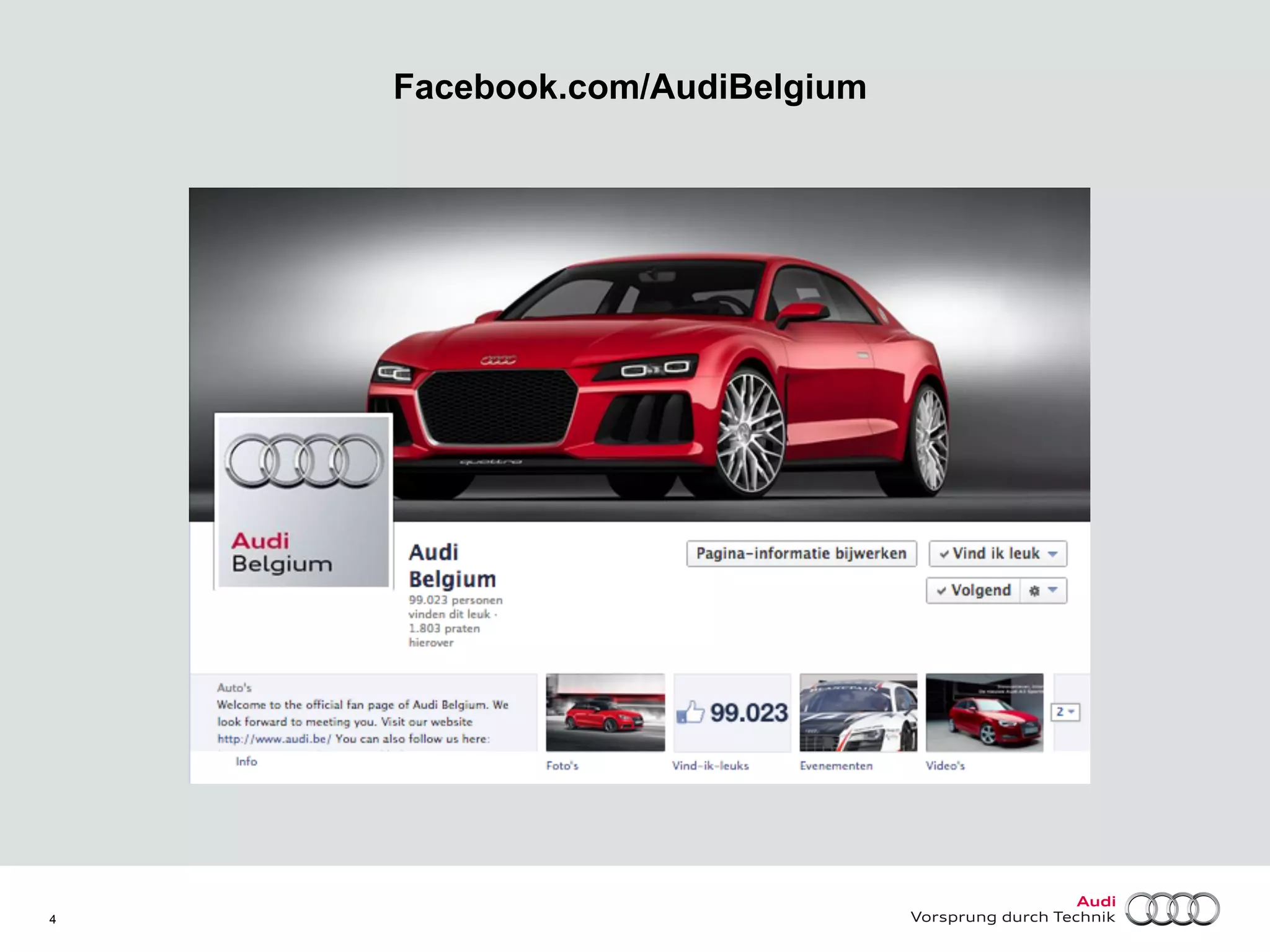 Facebook.com/AudiBelgium

4

 