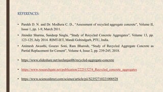 Recycled Concrete Aggregate in Construction Part II | PPTX