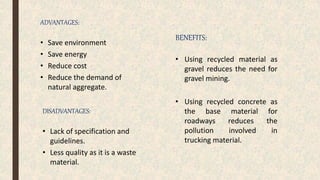 Recycled Concrete Aggregate in Construction Part II | PPTX