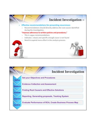 Incident Investigation (RCA) | PDF