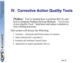 Root Cause and Corrective Action (RCCA) Workshop | PDF