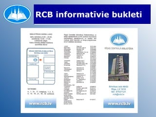 RCB informatīvie bukleti 