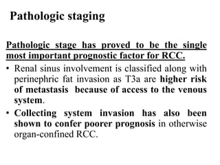Risk Factor Rcc RCC- Staging and treatment of Renal Cell Carcinoma | PPTX
