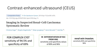 Resist Rcc Radiology imaging in RCC | PPTX