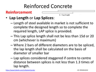 Reinforced Cement Concrete and Bar Bending Schedule | PPTX