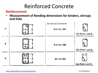 Reinforced Cement Concrete and Bar Bending Schedule | PPTX