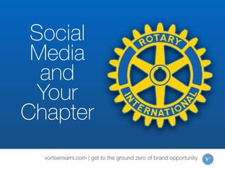 vortexmiami.com | get to the ground zero of brand opportunity
Social
Media  
and 
Your
Chapter
 