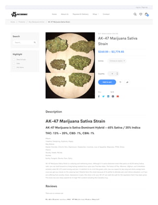 AK-47 Marijuana Sativa Strain