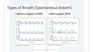 Types of Breath (Spontaneous breath)
• Without Support (CPAP) • With Support (PSV)
1st Respiratory Care Comprehensive Review Course 42
 