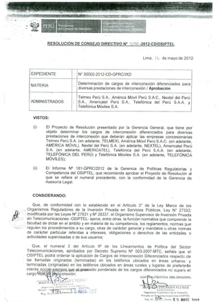 Resolución 058-2012-cd-osiptel