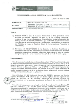 Resolución 037 2012-cd-osiptel