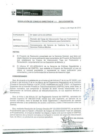 Resolución 040 2012-cd-osiptel
