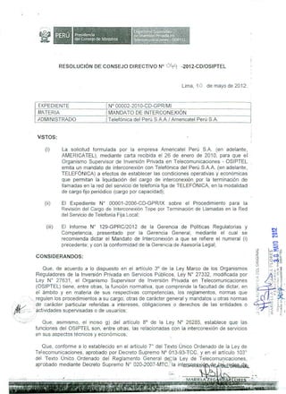 Resolución 049 2012-cd-osiptel