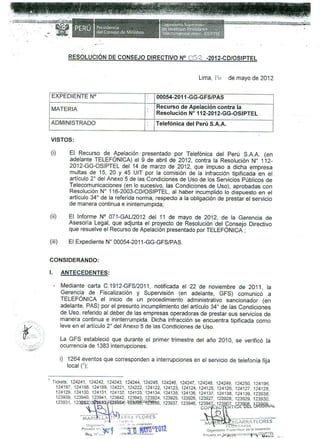 Resolución Rcd 052 2012-cd-osiptel