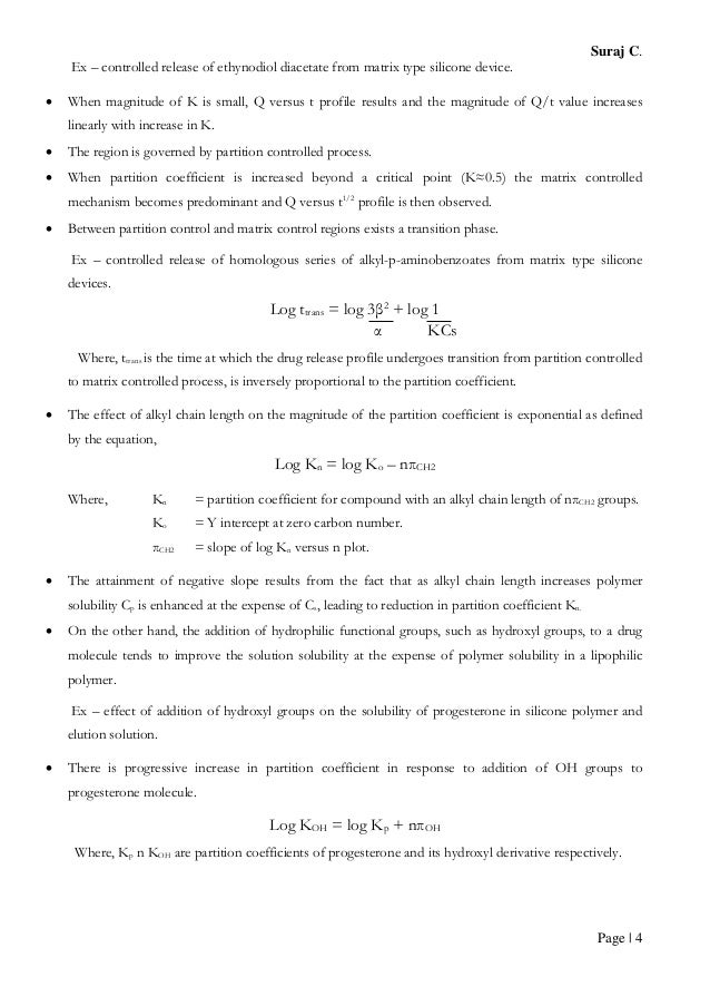 Effect Of Parameters Controlled Drug Delivery Systems
