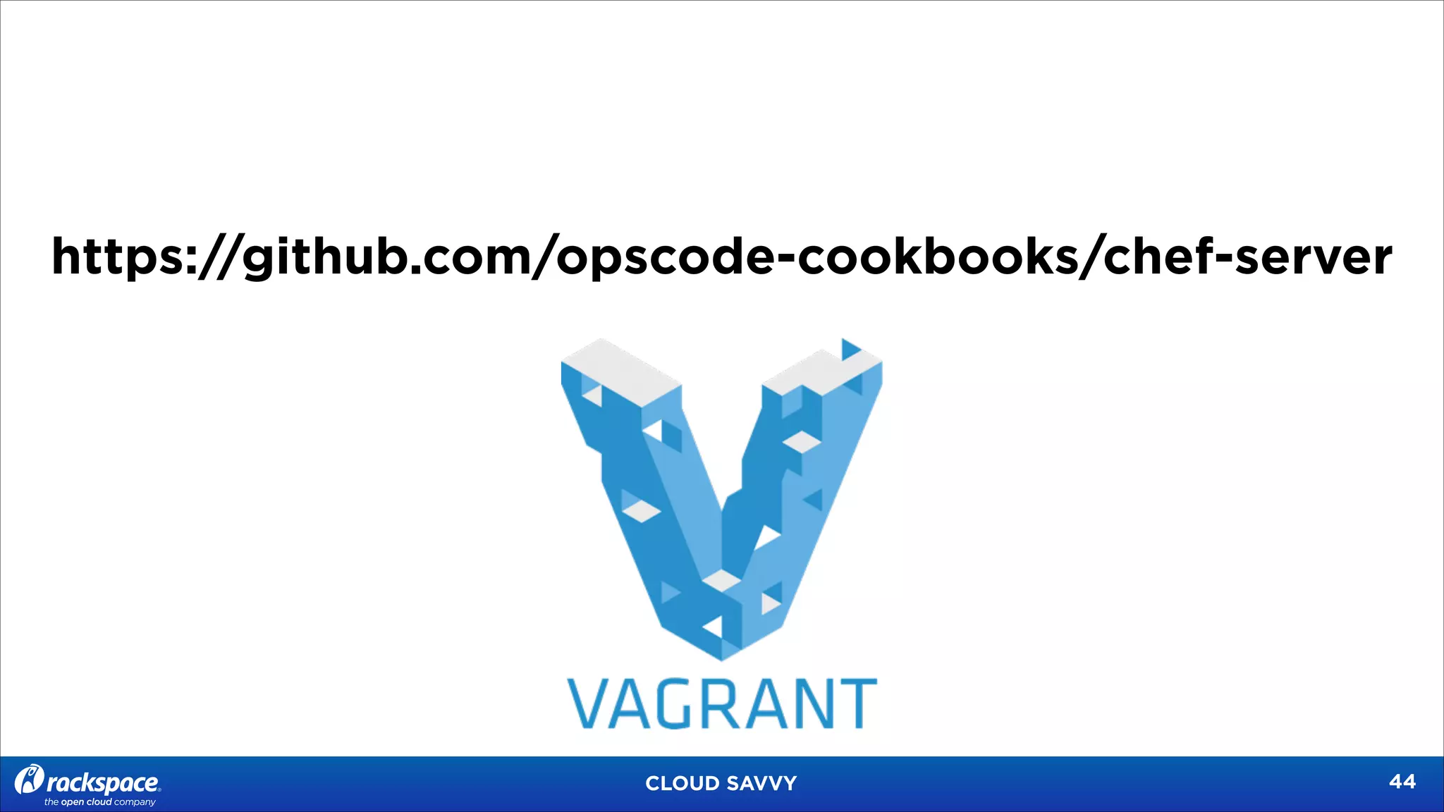 https://github.com/opscode-cookbooks/chef-server

CLOUD SAVVY

!44

 