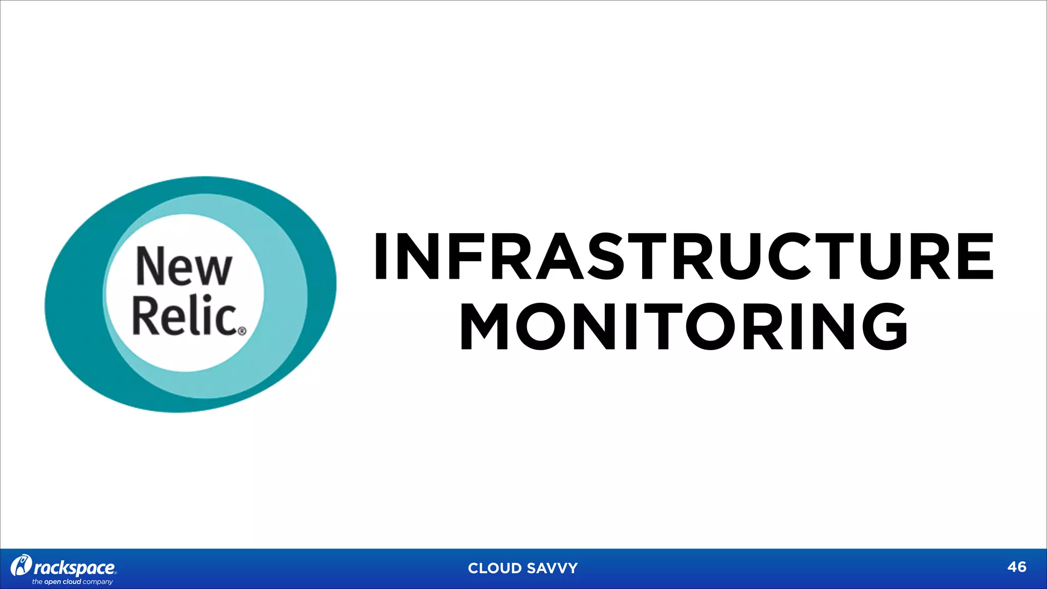 INFRASTRUCTURE
MONITORING

CLOUD SAVVY

!46

 