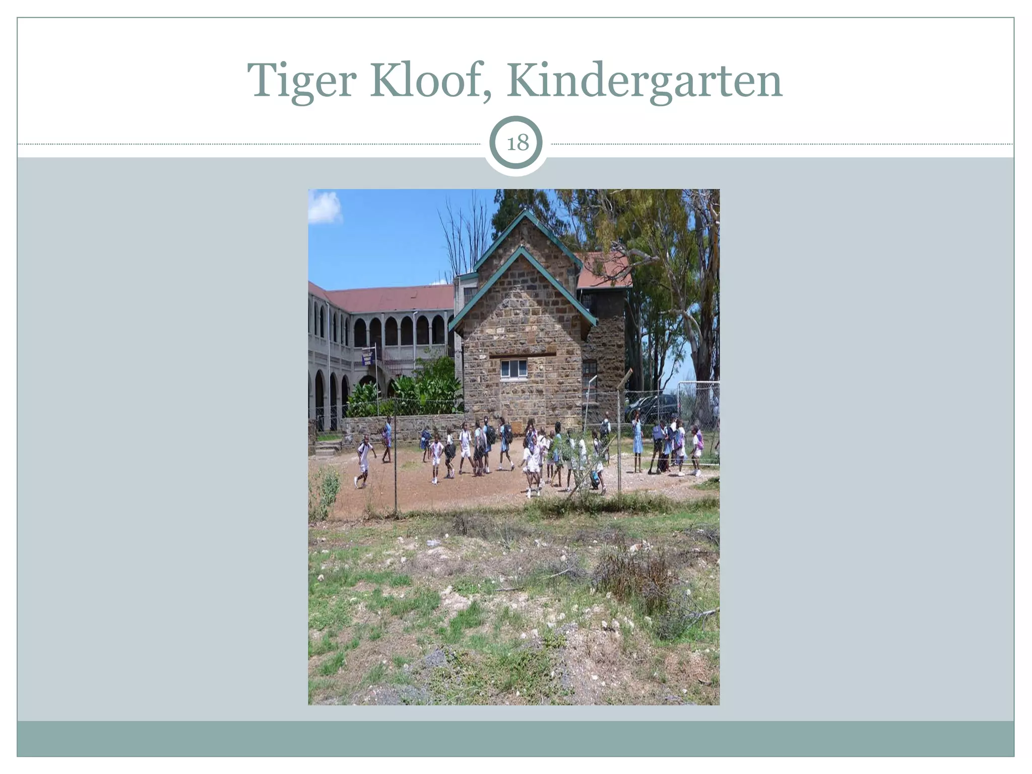 Tiger Kloof, Kindergarten 