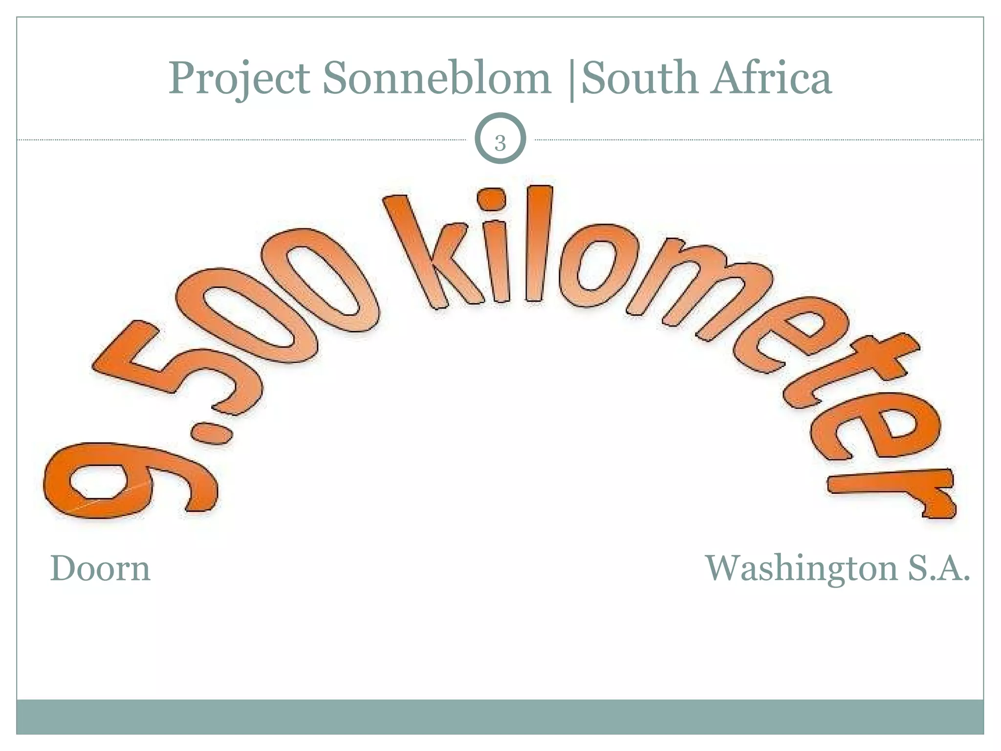 Project Sonneblom |South Africa Doorn Washington S.A. 
