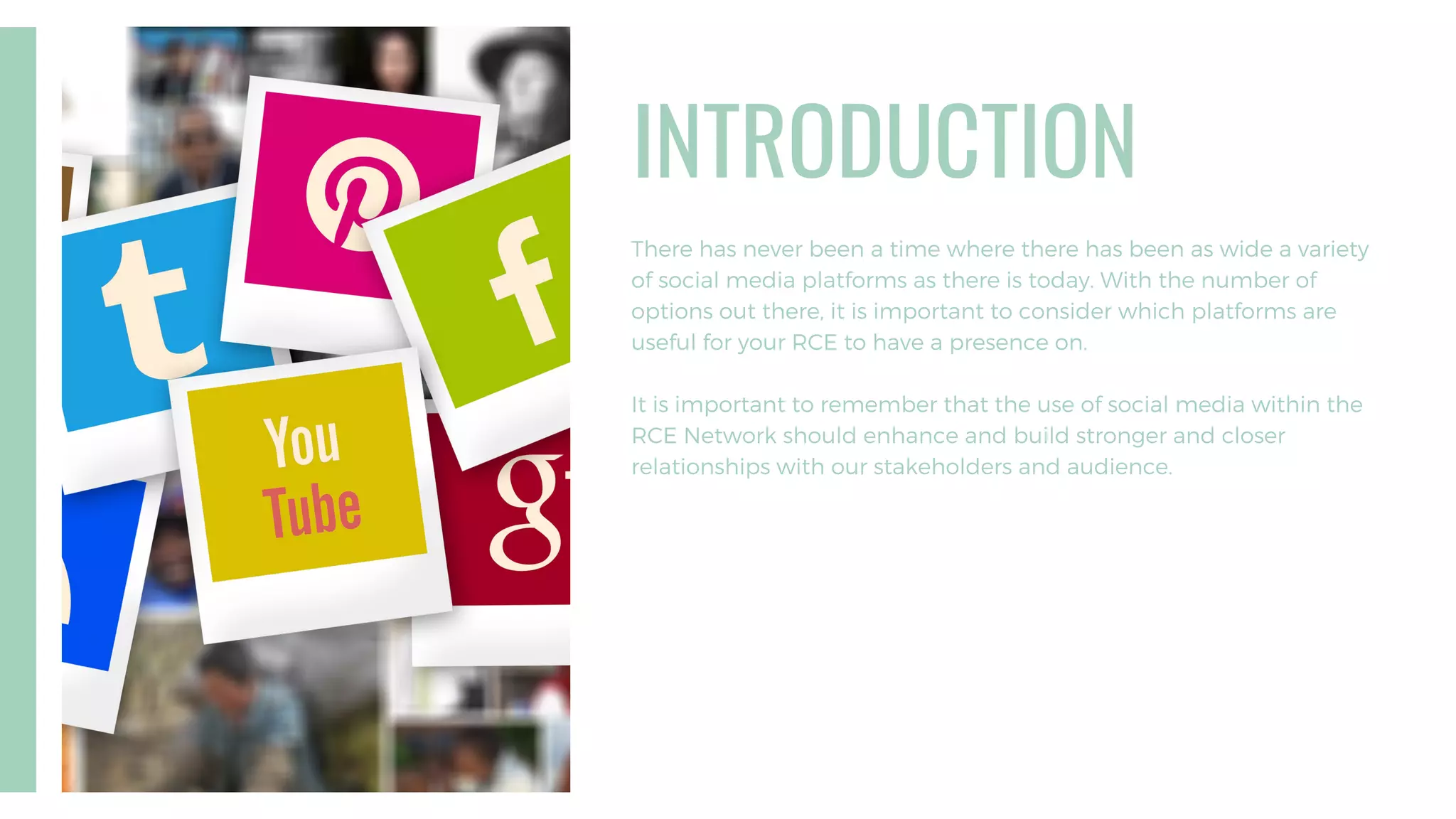 View of RCE Logo and Social Media Guidelines Overview | PPT